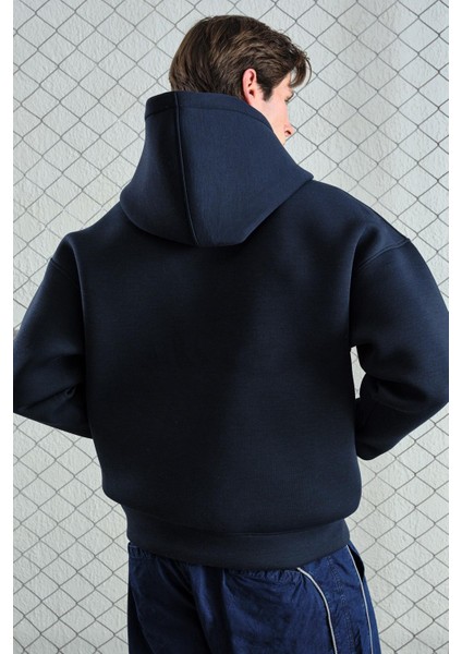 Kapüşonlu Oversıze Scuba Sweatshırt
