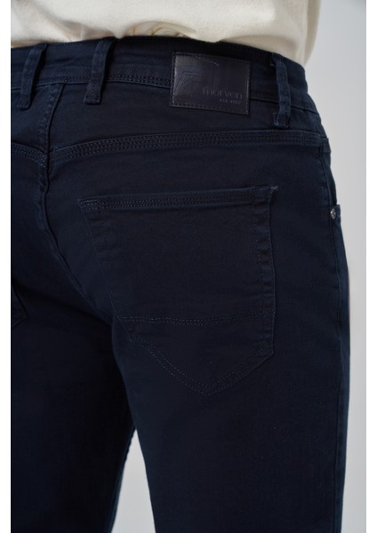 Erkek Lacivert Denim 5 Cep Slim Fit Jean Kot Pantolon indirimleri