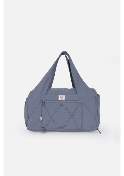 Kadın Spor ve Yoga Çantası – Çok Cepli, Ayakkabı Bölmeli, Lastik Detaylı, Fermuarlı Ön Cep