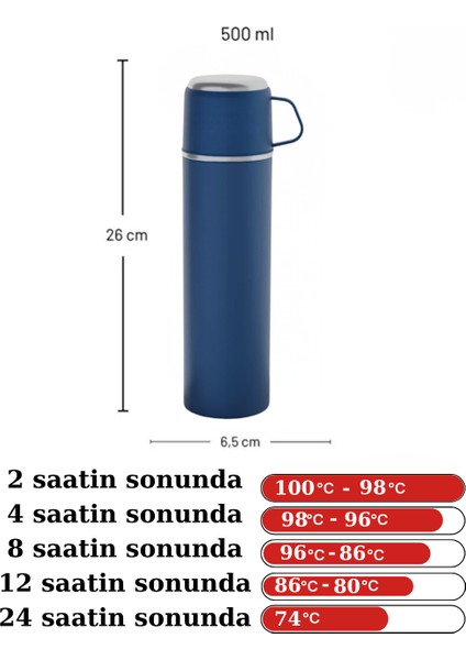 500 ml Bardaklı Paslanmaz Çelik Termos Çift Kat Isı Yalıtımlı Sıcak ve Soğuk Içecek Saklama modelleri