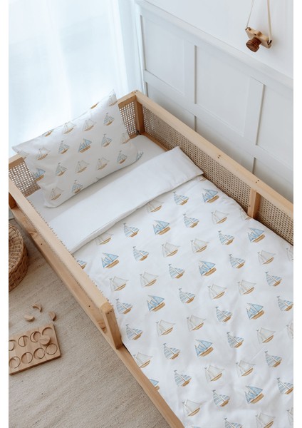 Montessori Nevresim Takımı (100X200) - Pureline Series - Sail Boats fiyatları