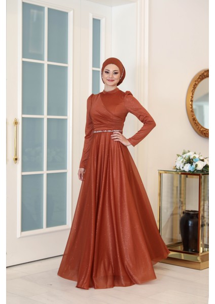 Simli Şifon Abiye Işıl