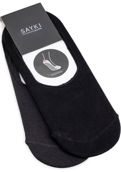 Siyah Pamuklu Ikili Babet Çorap