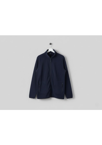 Erkek Polar Fermuarlı Yakalı Sweatshirt Battal Kalıp Geniş Beden