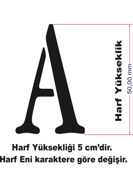 Stencil Harf Boyama Şablonu X037 modelleri