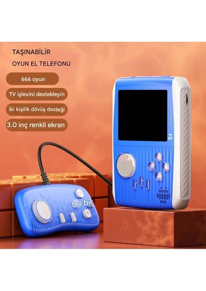 S1 3.0 Inç Taşınabilir Video Oyun Konsolu Dahili 666 Oyun Retro Oyun Konsolu Iki Oyun Kumandası fırsatları