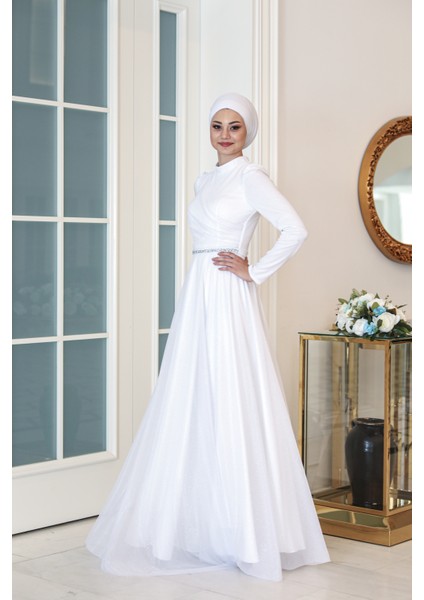 Simli Şifon Abiye Işıl