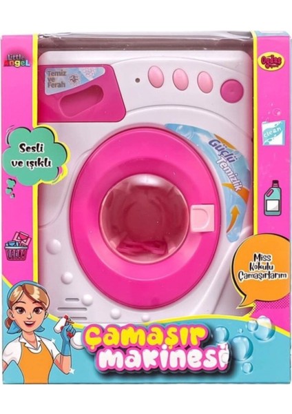 Oydaş Oyuncak Pilli Orta Boy Çamaşır Makinesi 02604-FUŞYA
