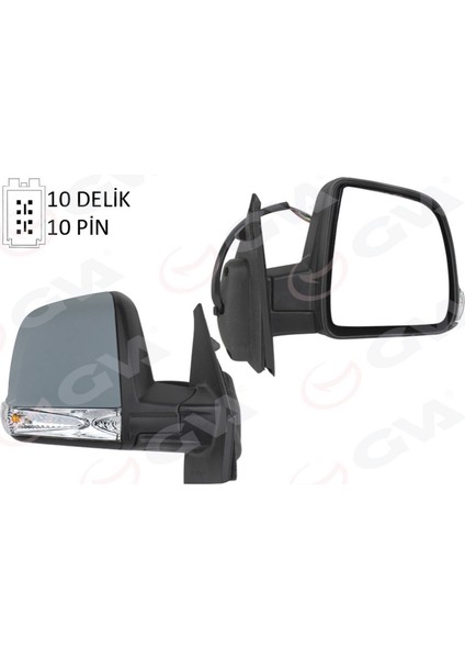 Xmpdby Diş Dikiz Aynasi Elektrikli Sağ Doblo Iii 2011 Md. Sinyalli Katlanir / Power Flok Astarli 10 Fiş