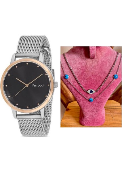 Ayarlanailir Hasır Kordon Çelik Kadın Kol SAATI+%100 Çelik Kolye Hediyeli indirimleri