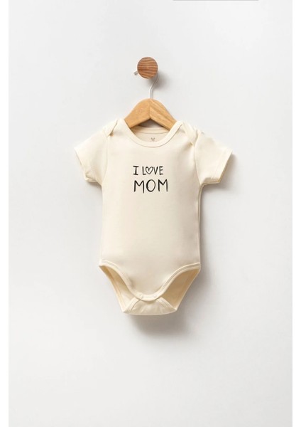 Pamuklu Bebek Zıbın - I Love Mom Zıbın- Bebek Zıbın Badi