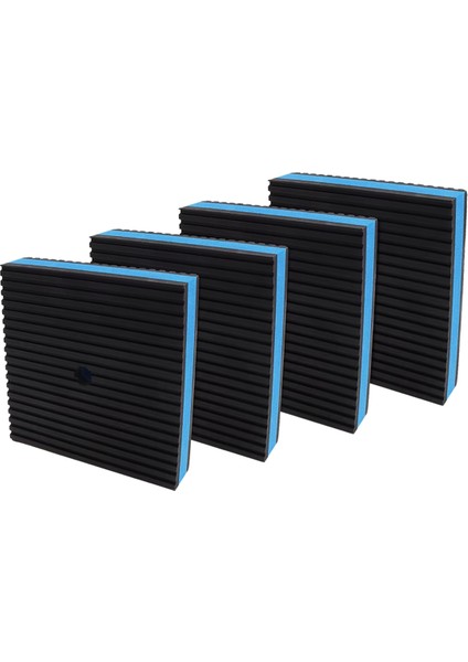 Hvac / Hava Kompresörü / Çamaşır Makinesi ve Kurutma Makinesi / Klima Için 4 Adet Titreşim Önleyici Ped Ağır Hizmet Tipi Oluklu Kauçuk Pedler (Yurt Dışından)