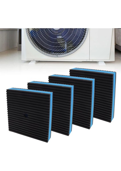 Hvac / Hava Kompresörü / Çamaşır Makinesi ve Kurutma Makinesi / Klima Için 4 Adet Titreşim Önleyici Ped Ağır Hizmet Tipi Oluklu Kauçuk Pedler (Yurt Dışından) fiyatları