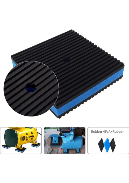 Hvac / Hava Kompresörü / Çamaşır Makinesi ve Kurutma Makinesi / Klima Için 4 Adet Titreşim Önleyici Ped Ağır Hizmet Tipi Oluklu Kauçuk Pedler (Yurt Dışından) modelleri