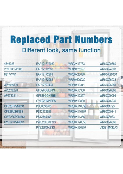 WR60X26866 Geliştirilmiş Buzdolabı Buharlaştırıcı Fan Motoru, Ge Buzdolabına Uygun, V80E14MS2A3-57A611 ve WR60X26030'UN Yerini Alır (Yurt Dışından) modelleri