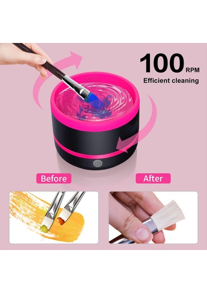 Boya Fırçası Temizleyici, Elektrikli Boya Fırçası Temizleyici Durulama Kabı, Boyama Fırçası, Sanatçı Fırçası Temizleme Yıkama Fırçası A (Yurt Dışından) fırsatları