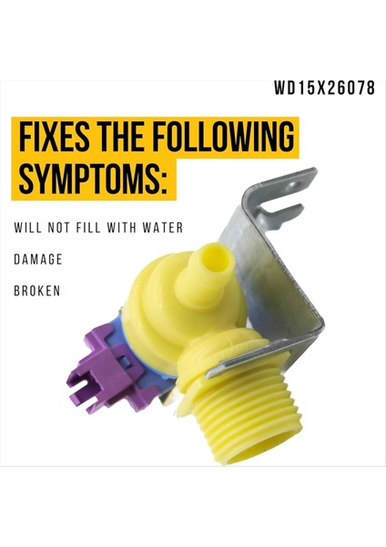 Ge Bulaşık Makinesi Için WD15X26078 Su Vanası Tertibatı, AP6986683 120V Su Giriş Vanasını Değiştirir (Yurt Dışından) fiyatları