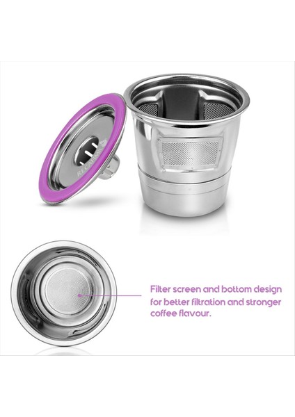 Paslanmaz Çelik Doldurulabilir Kahve Kapsülü Sabotaj Yeniden Kullanılabilir Kahve Pod Espresso Makinesi Için Coffeeware Aksesuarları (Yurt Dışından) modelleri