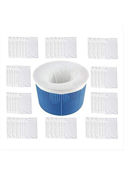 Yüzme Havuzları Skimmer Sepet Çantası Elastik Filtre Beyaz Esneklik Ayırıcı Havuz Skimmer Net Ince Örgü Net Çanta (Yurt Dışından)