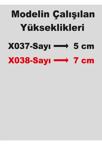 Stencil Rakam Boyama Şablonu X038-SAYI modelleri