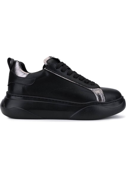 Kadın Suni Deri Siyah/antrasit Sneakers & Spor Ayakkabı 1009 2200 Bn Ayk SK25-26 Sıyah/antrasıt