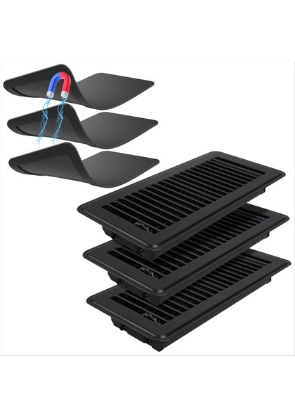 Güçlü Manyetik Havalandırma Kapağı, Ev Zemin Duvarı Için Havalandırma Kapağı Veya Hvac Rv Ac Için Tavan ile Zemin Kaydı 4 x 10 Inç (Yurt Dışından)