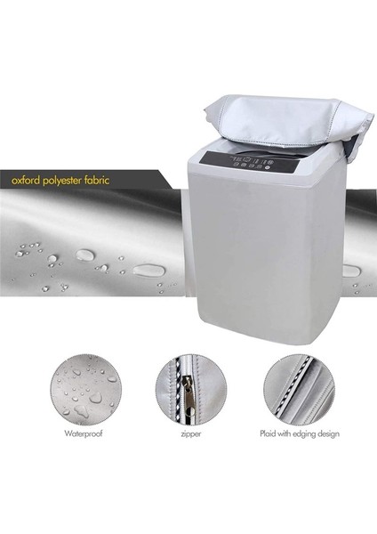 Üstten Yüklü Çamaşır Makinesi Kurutucu Kapak Koruyucu Yıkayıcı Için Toz Geçirmez Su Geçirmez Uv Koruma Yıkama Koruyucu Simli M (Yurt Dışından) modelleri