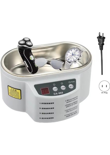 30W Dijital Ultrasonik Temizleyici 500ML Yıkama Mücevher Kolye Yüzük Gözlük Saat Fırça Ultrason Yıkama Temizleyici Alet (Abd) (Yurt Dışından) fiyatları