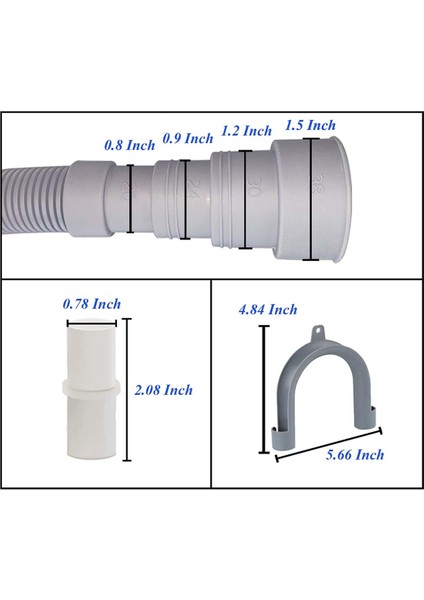 6,5 Ft Çamaşır Makinesi Tahliye Hortumu Uzatma Kiti - Çamaşır Makinesi, Bulaşık Makinesi ve Nem Alma Cihazı Için Evrensel, U Braketli, Adaptörlü (Yurt Dışından) modelleri