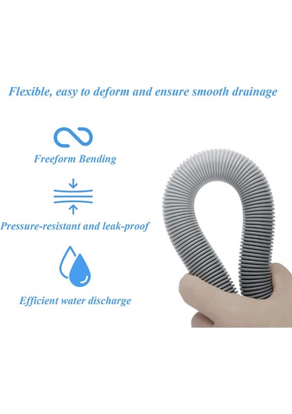 6,5 Ft Çamaşır Makinesi Tahliye Hortumu Uzatma Kiti - Çamaşır Makinesi, Bulaşık Makinesi ve Nem Alma Cihazı Için Evrensel, U Braketli, Adaptörlü (Yurt Dışından) fırsatları