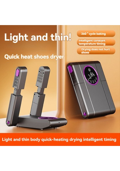 Ayakkabı Kurutma Makinesi Taşınabilir Elektrikli Ayakkabı ve Bot Kurutma Makinesi 180° Katlanabilir Tasarım Akıllı Ekran Ayakkabı, Eldiven, Şapka, Çorap, Abd Fişi (Yurt Dışından) modelleri