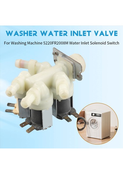Çamaşır Makinesi Için Su Giriş Vanası 5220FR2008M Su Giriş Solenoid Anahtarı 33890096 Yedek Parçalar (Yurt Dışından) fırsatları