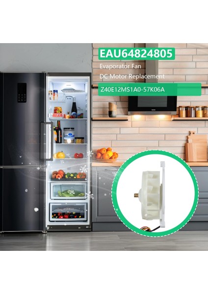 Lg Buzdolabı Evaporatör Fan Motoru Yedek Parçaları DC12V 1A, 4-Pin Için EAU64824805 Z40E12MS1A0-57K06A (Yurt Dışından) modelleri