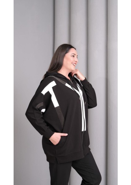 Kadın Iki Iplik Sweatshirt Önü Fermuarlı fiyatları