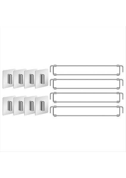4 Adet Rv Buzdolabı Çubukları 12.44-22.63 Inç Ayarlanabilir Paslanmaz Çelik Rv Buzdolabı Gergi Çubukları Rv Buzdolabı Aksesuarları (Yurt Dışından)