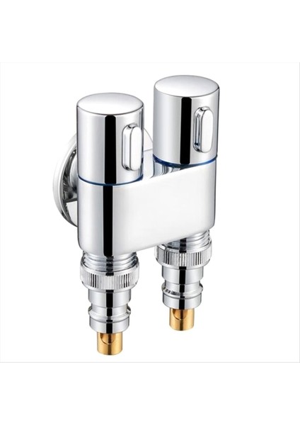 G1/2 Çok Fonksiyonlu Üç Yollu Dolum Açılı Vana Duvara Montaj 1 In 2 Out Su Temizleme Püskürtücü Banyo Aksesuarları-A (Yurt Dışından)