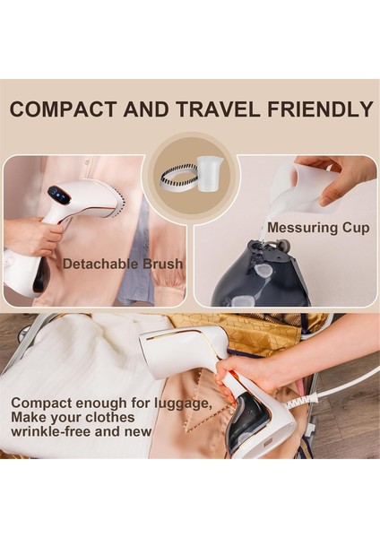 Taşınabilir Elde Taşınabilir Giysi Buhar Makinesi - Çıkarılabilir Su Tanklı Taşınabilir Kumaş Buhar Makinesi Ev ve Seyahat Kullanımı Için Ideal Siyah (Ab) (Yurt Dışından) modelleri