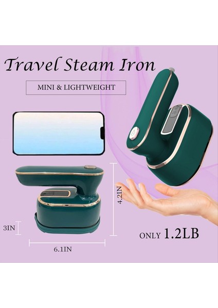 Giysiler Için Seyahat Vapuru Mini Demir: Taşınabilir Mini Buharlı Ütü Elde Taşınabilir Giyim Vapurları Seyahat Boyutu Abd Tak (Yurt Dışından) modelleri