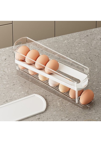 Buzdolabı Için 2 Adet Yumurta Tutucu, Buzdolabı Için Otomatik Yuvarlanan Yumurta Dağıtıcı, Buzdolabı Saklama Kutusu Için Yumurta Kabı (Yurt Dışından) modelleri