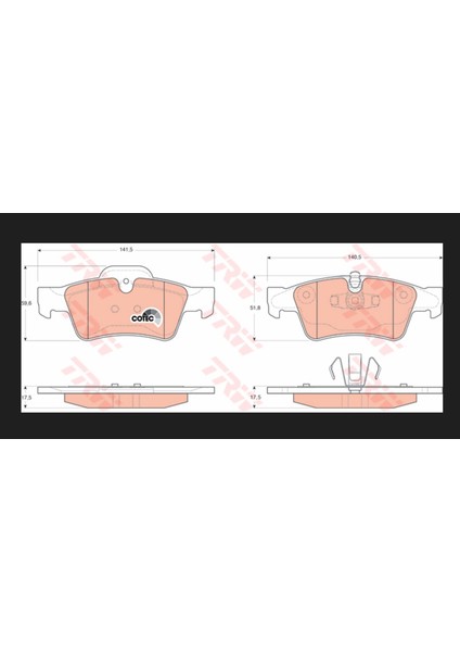 Xmpdby Fren Balatasi Arka (141.5MM) W164 M Serisi 06- (Tamir Takim Kit)