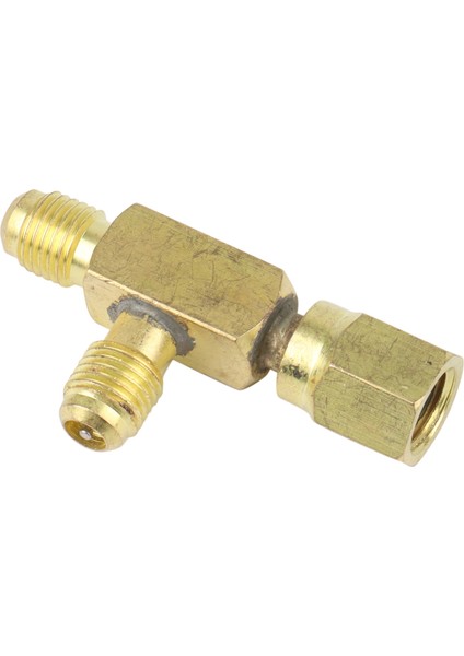 Pirinç Tee Adaptör Dönüştürücü 1/4 Inç Erkek ve Dişi Sae Flare Döner Konnektör Otomatik Klima Kurulumu (Yurt Dışından)