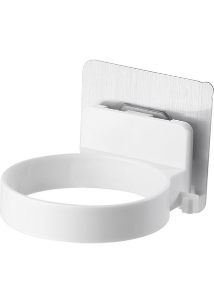 Santkuee Banyo Depolama Duvar Asılı Saç Kurutma Makinesi Braketi Depolama Rafı Beyaz (Yurt Dışından)