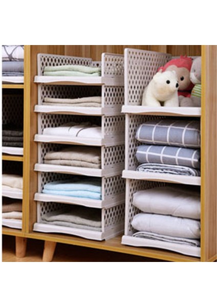 Santkuee Gardırop Depolama Dolabı Organizatör Çekmece Saklama Kutusu Katmanlı Bölmeler Bitirme Raf Yurdu Raf Depolama 1 Adet-A (Yurt Dışından) fiyatları