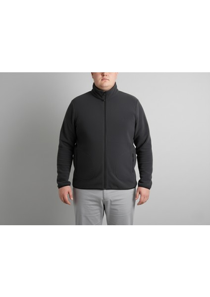 Erkek Polar Fermuarlı Yakalı Sweatshirt Battal Kalıp Geniş Beden indirimleri