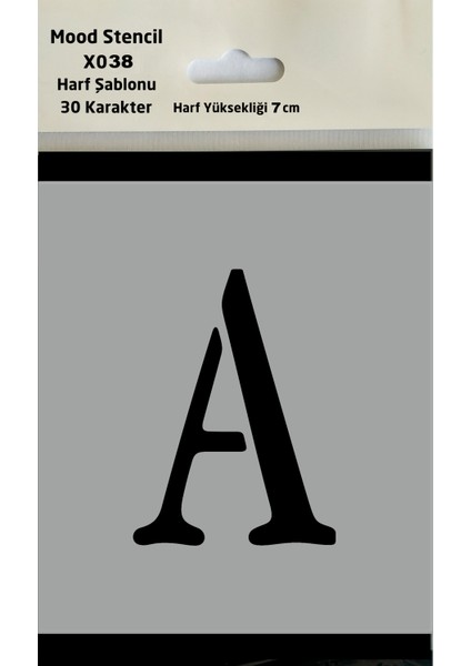 Stencil Harf Boyama Şablonu X038