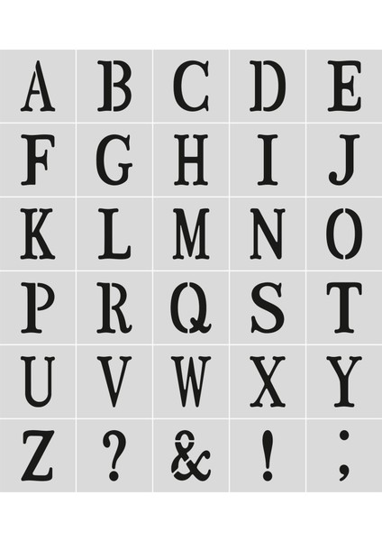 Stencil Harf Boyama Şablonu X038 fiyatları