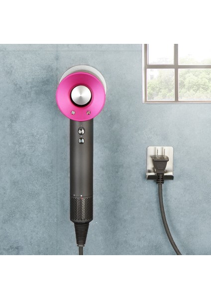 Santkuee Saç Kurutma Makinesi Için Askı Duvara Montaj Tutucu Banyo Metal Aksesuarları Asılı Raf Raf Taşınabilir Depolama-B (Yurt Dışından) modelleri