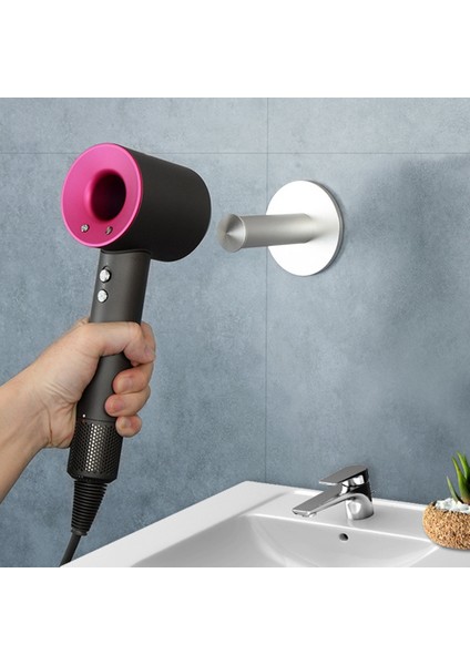 Santkuee Saç Kurutma Makinesi Için Askı Duvara Montaj Tutucu Banyo Metal Aksesuarları Asılı Raf Raf Taşınabilir Depolama-B (Yurt Dışından) fırsatları