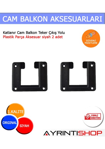 Cam Balkon Teker Çıkış Plastik Aparat Yedek Parça 2 adet