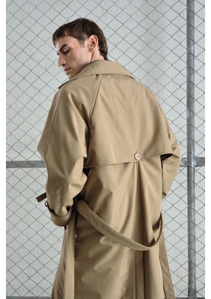 Kemerli Kruvaze Yaka Içi Polarlı Bej Trençkot fırsatları
